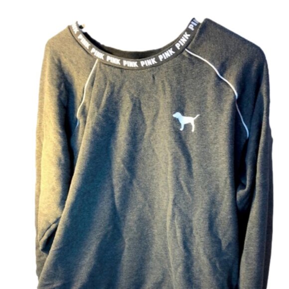 M Pink Victoria Secret grey pullover sweater - Picture 2 of 10